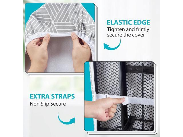 Seiritex Extra Wide Ironing Board Cover and Pad 18 x 54 inch Heat Reflective with Hook and Loop Fasteners, Thick Padding with Elasticized Edges, 3...