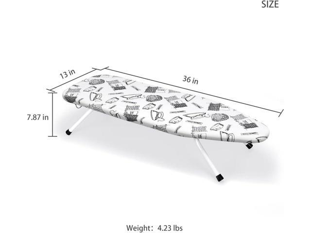 Duwee 13'x36'Table top Ironing Board with Thicken Felt Padding, Heat Resistant Cover,Stainless Steel Hook,Extra Long Ironing Area