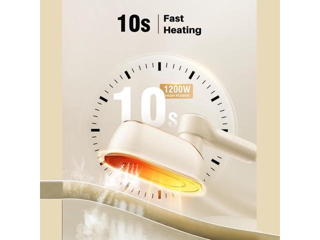 Travel Steamer & Iron for Clothes Handheld Clothing Steamer, 10s Fast Heating, 4 Modes, LCD Display, 180° Swivel Handle, Garment Steam Wrinkle...
