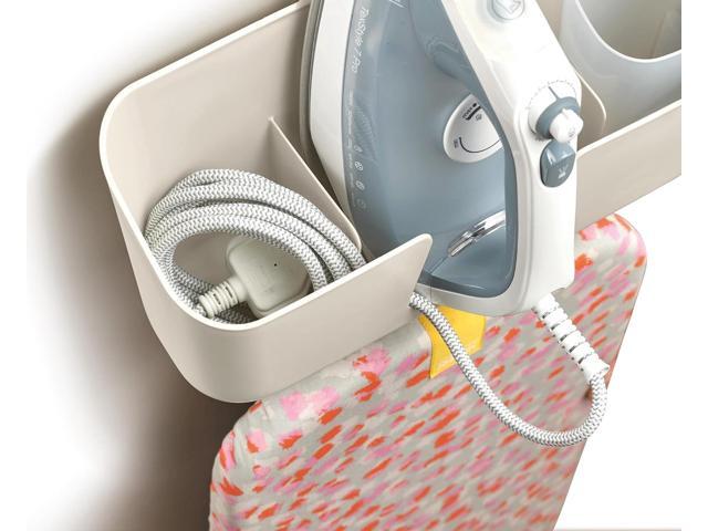 Joseph Joseph IronHub Wall mounted Iron Holder and Jug Storage Organizer with Adjustable Ironing Board Hanger, and Heat-Resistant Iron Pad