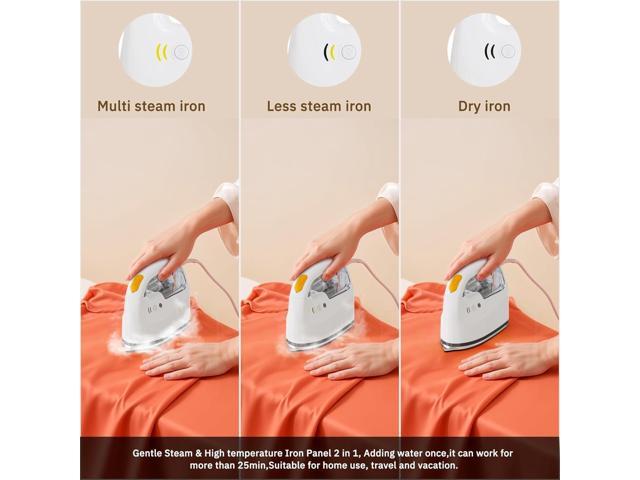 UWTLFCE 2-in-1 Steam Iron & Garment Steamer for Clothes, 0.78oz/min Powerful Steam, 35dB Quiet, 30s Heat Up, Ceramic Plate (280°F), 360° Rotation,...