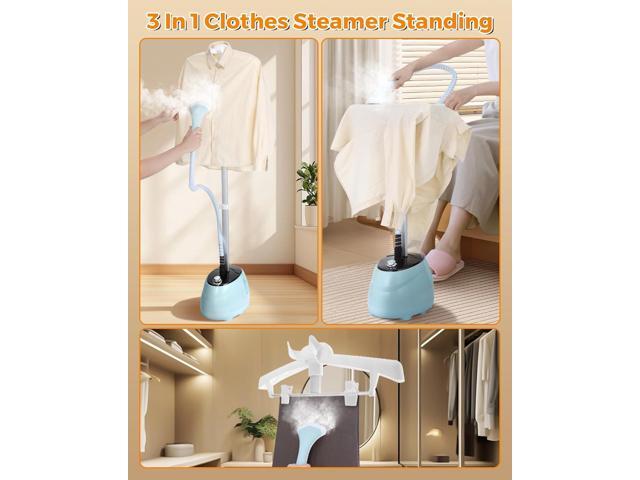 BEAMNOVA Steamer for Clothes Standing Garment Steamer Clothing Steam Iron with Ironing Board Wrinkle Remover 1.8L(61oz) Water Container, 10...