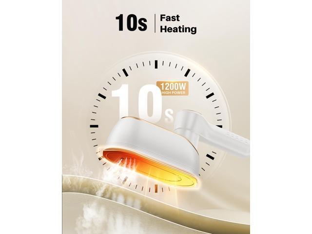 Travel Steamer Iron for Clothes, 1200W Portable Handheld Steamer Iron 4Mode with LCD Display 10S Fast Heating 180° Swivel Handle Powerful Wrinkle...