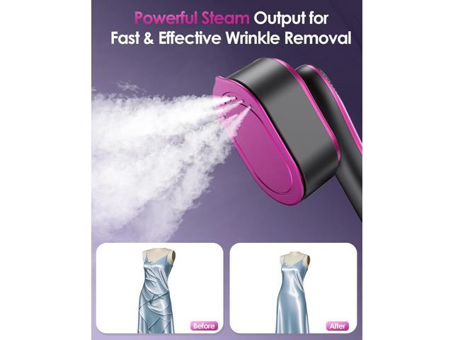 Yewkoisl Travel Steamer for Clothes, 2-in-1 Foldable Handheld Garment Steamer & Iron with LED Display, 10s Fast Heat Up, Smart Steam Control with 4...