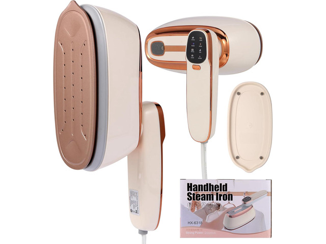 NeovaDomiX Handheld Garment Steamer 1500W Large Ironing Panel, 20s Fast Heat-Up, 17 Steam Vents, 8 Fabric Modes & 260mL Water Tank for Home,...