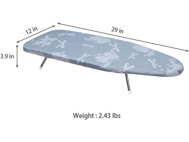Duwee 12'x29'Table top Ironing Board with Thicken Felt Padding, Heat Resistant Cover,Stainless Steel Legs