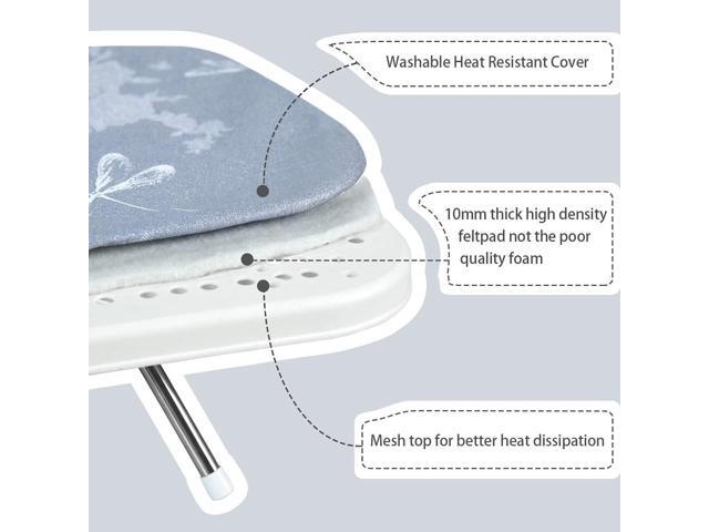 Duwee 12'x29'Table top Ironing Board with Thicken Felt Padding, Heat Resistant Cover,Stainless Steel Legs