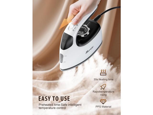 Sundu Small Iron for Clothes with Steam,Travel Iron Portable Non-Stick Soleplate Steamer for Quilting & Sewing,300 Microsteam Holes,90ml Water...