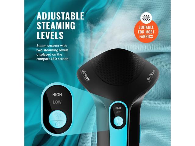 PurSteam SteamPulse Pro Handheld Steamer for Clothes, Portable Handheld Fabric and Garment Travel Steamer Iron Press Wrinkle Remover with Fabric Brush