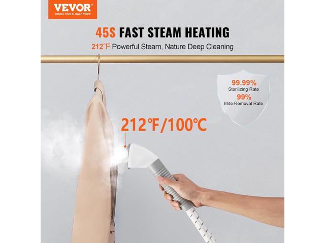 VEVOR Standing Steamer with Foldable Garment Hanger, 0.5Gallon Water Tank for 90 Minutes Continuous Steaming, Heats in 45 Seconds & Auto-Stop with...