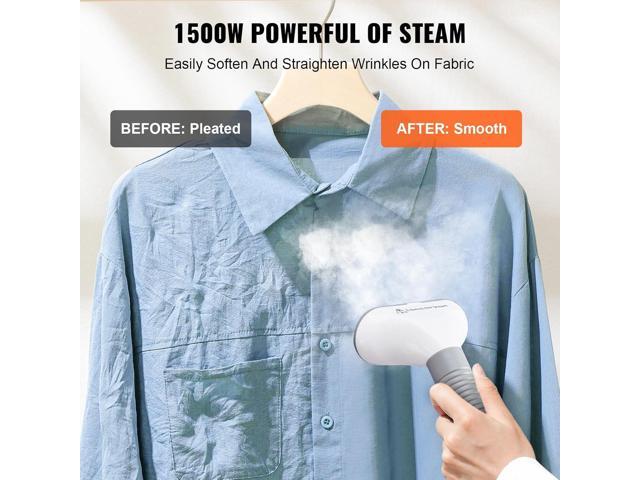 VEVOR Standing Steamer with Foldable Garment Hanger, 0.5Gallon Water Tank for 90 Minutes Continuous Steaming, Heats in 45 Seconds & Auto-Stop with...