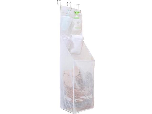 ALYER Multi-Scene Suitable Hanging Mesh Laundry Basket,Behind The Door Storage Organizer for Laundry,RV,Dorm,Bathroom,Bedroom,Pantry,...