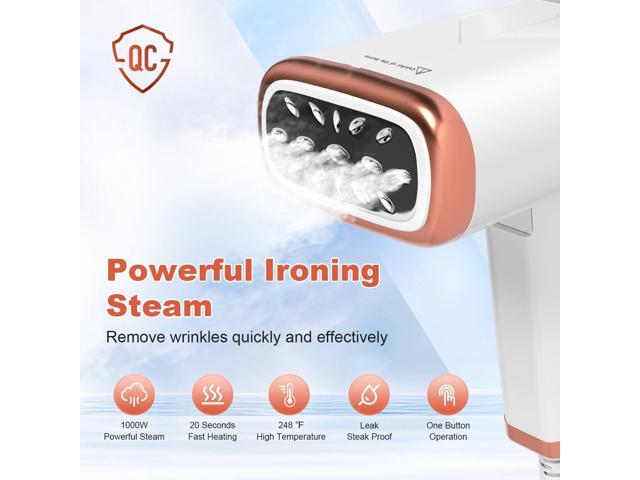 Foldable Handheld Steamer for Clothes, 1000W 20S Fast Heat-up Portable Garment Steamer with Brush and Measure cup, Clothes Steamer Fabric Wrinkle...