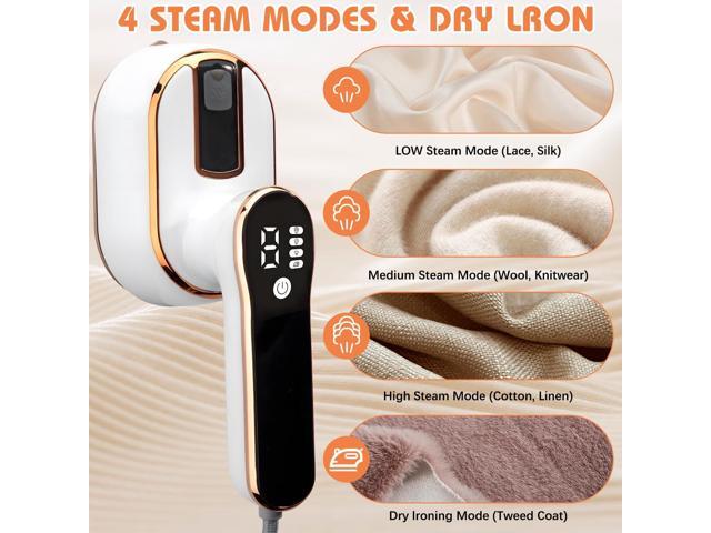 Upgrade Saker plus Steam Iron, 3 Steam Levels Clothes Steamer, 2-In-1 Steamer and Iron Professional Heavy-Duty Steam Travel Irons for Clothes,...