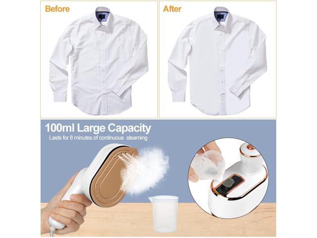 AUAUY Mini Steam Iron, 1000W Portable Handheld Travel Steam Iron, 180° Rotating Handle Converts Iron into Handheld Steamer, 15s Fast Heat Up,...