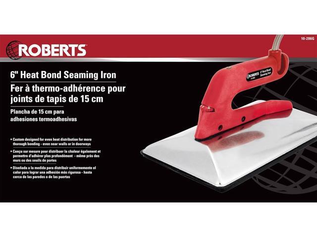 Roberts 10-286G 6 in. Heat Bond Carpet Seaming Iron, Red/Silver