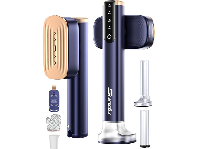 Travel Steamer for Clothes, with 2 Water Tanks (180 ml and 100 ml), Fast Heating, 24g/min Strong Steam, Mini Clothes irons LED Touch Display Dry...