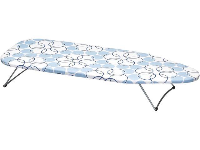 Household Essentials 122101 Small Tabletop Ironing Board with Folding Legs - Magic Rings Cover and Pad,Blue Rings