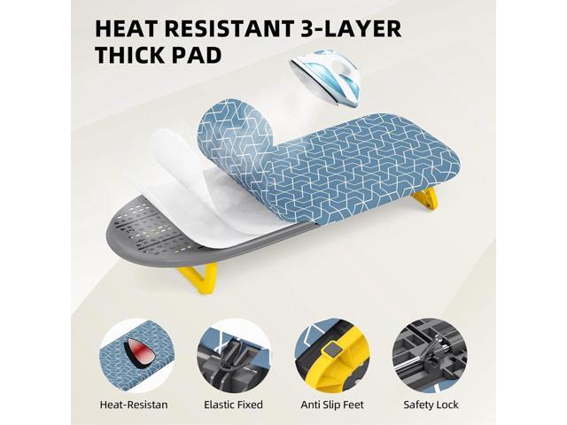 Small Ironing Board Tabletop, Foldable Mini Ironing Board, Table top Ironing Boards Small with Hanging Rope, Compact Portable Ironing Boards Save...