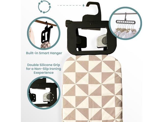 Compact Ironing Board Foldable Hanging Iron Board with Safety Iron Stand & Rest for Small Space or Apartment, Thick Cover & Pad, Height...