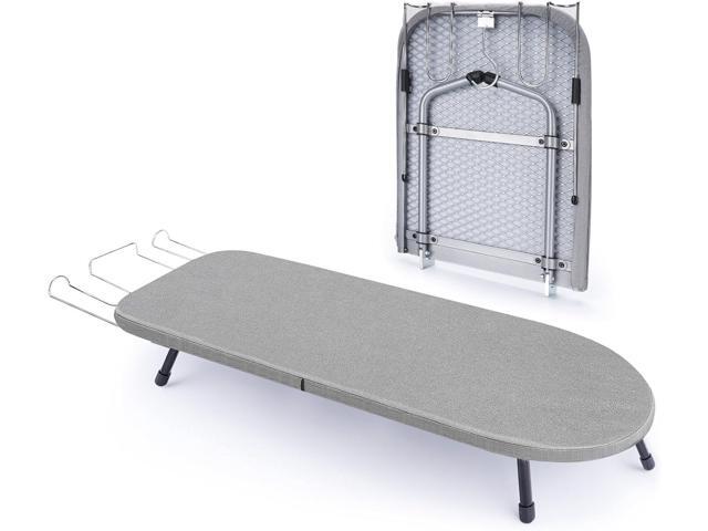Tabletop Ironing Board with Iron Rest, Metal Mesh Panel Mini Ironing Board with Heat Resistant Cover, Portable Small Iron Board Foldable for Dorms,...