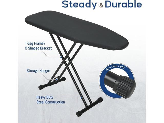 Ironing Board 43x13 with Iron Rest, RAINHOL Compact Iron Board Full Size with Thick Cover and Pad, Easy Storage Hanger with Heat-Resistant Silicone...