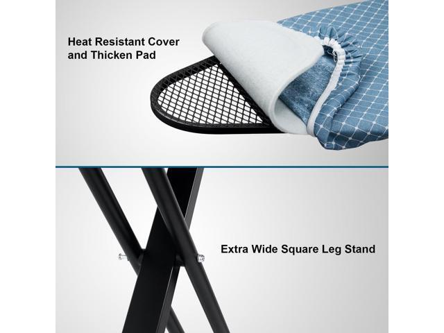 Duwee 17'x46' Ironing Board Full Size,Deluxe Ironing Board with Steam Iron Rest,Heat Resistant Cover and Thicken Felt Pad, Adjustable Height,Heavy...