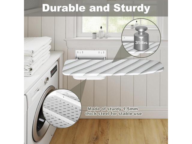 uyoyous Wall Mounted Ironing Board 37.4x11.8x7.3 inch Foldable Iron Board Wall Mount 180° Swivel Heavy Duty Ironing Boards with Heat Resistant...
