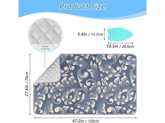 Tatenale Ironing Mat for Table top Portable Ironing Pad Blanket for Washer Dryer Countertop Travel Damask