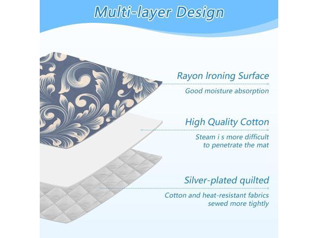 Tatenale Ironing Mat for Table top Portable Ironing Pad Blanket for Washer Dryer Countertop Travel Damask