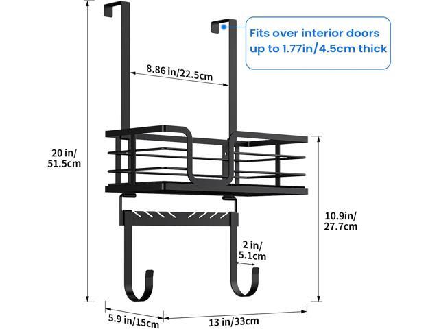 TJ. MOREE Over The Door/Wall Mount Ironing Board Hanger, Laundry Room Iron and Ironing Board Caddy Storage for Water Mister, Fabric Sprays, Laundry...