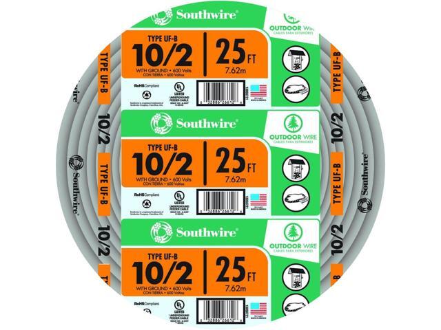 Southwire 13055922 12/2WG UF Wire 50-Foot, Copper