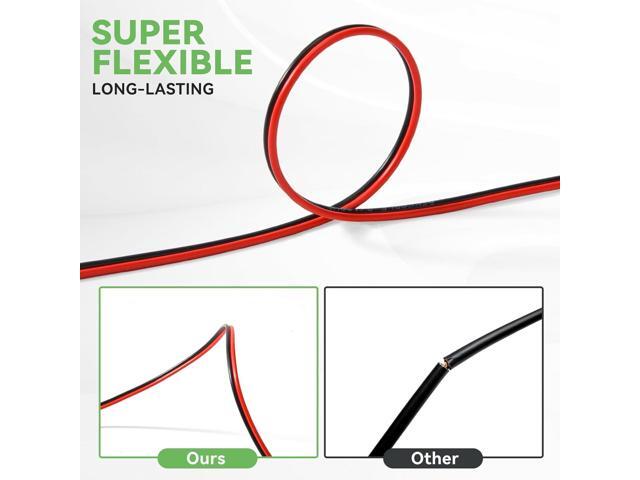 Askcable 12 Gauge Wire, 12 AWG Electrical Wire Cable, 2 Conductors Red Black Wire, Copper Clad Aluminum(CCA) Flexible PVC Extension Cord for...