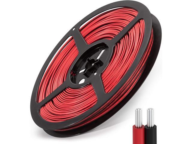 65.6ft Extension Cable Wire Cord JACKYLED 20M 22AWG Led Wire Cord for Single Color LED Strips 22/2 Low Voltage Extension, Black and Red, Led Light,...