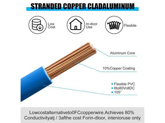 Gisafai 10 Pcs 16 Gauge Wire 100 ft Per Roll (1000 ft Total) Automotive Primary Wire Spools Copper Clad Aluminum Primary for 12v Automotive Harness...