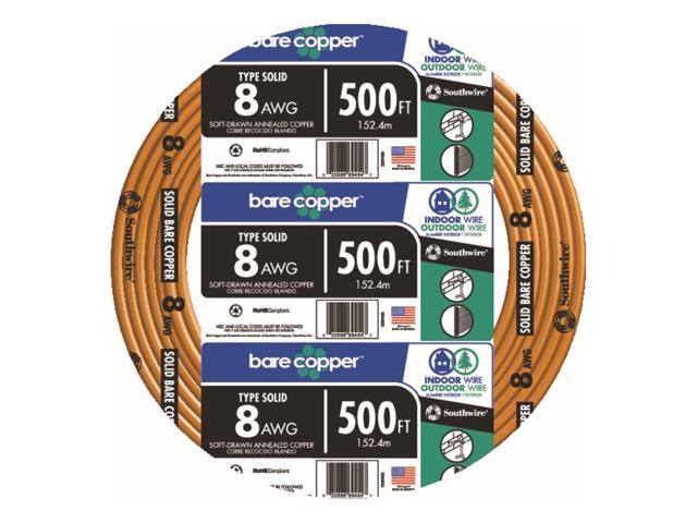 Southwire 50-ft 8-Gauge Solid Soft Drawn Copper Bare Wire (by-The-Roll)