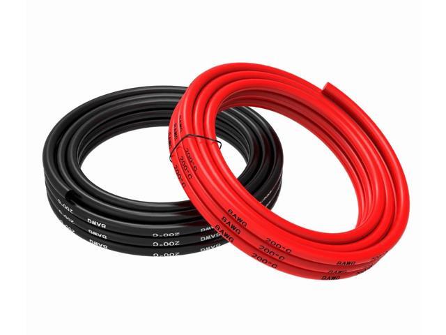 TUOFENG 8 Gauge Silicone Wire - [10 ft Black and 10 ft Red] 8 AWG High Temperature Resistant Silicone Wire Built for Durability, Superior.
