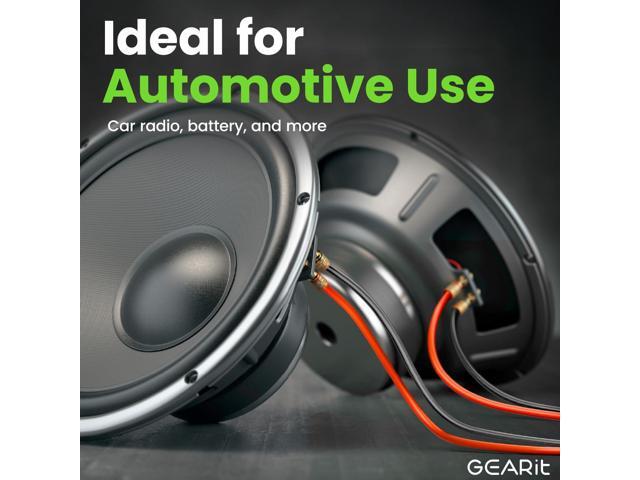 GEARit 12 Gauge Wire (200ft - Black/Red) GPT Automotive Primary Bonded Wire - 2 Conductor CCA for Car Audio, Speaker, Trailer Harness, Electrical -...