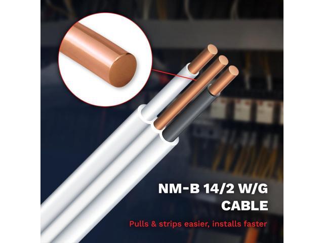 VN Infinite quality Solid Indoor Wire 14/2 W/G NMB Cable 50ft Coil - Copper Building Wire Cable SW 28827423