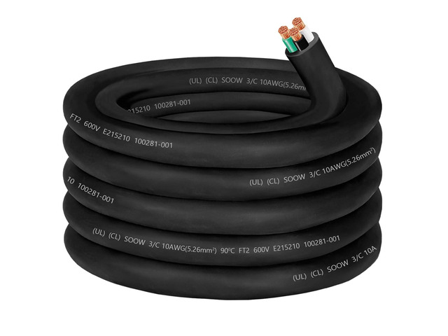 10/3 10 Gauge SOOW Wire 10 AWG 600V SOOW Bulk Cable Electrical 3 Conductor 30A Portable Power Cable Extension Cord for Welder,Generator,Portable...