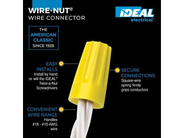 IDEAL Electrical 30-074J Wire-Nut Wire Connector (175 Jar), Yellow
