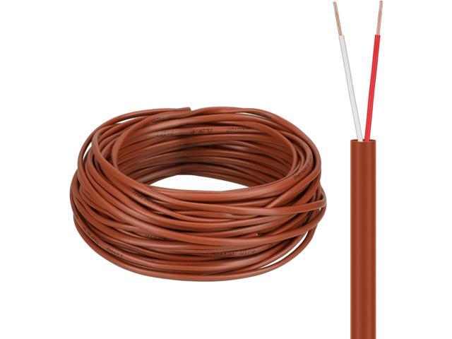 Buryeah Thermostat Wire Bell Wire Solid Copper Cable 18 Gauge ETL, Power Circuit Cable Moisture, Heat and UV Resistant for Low Voltage Applications...