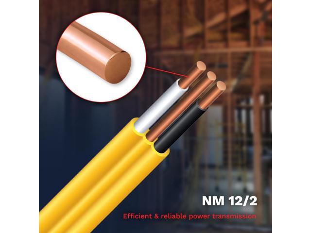 VN Infinite quality Solid Indoor Wire 12/2 W/G NMB Cable - Yellow Cable SW# 28828221 (25FT)