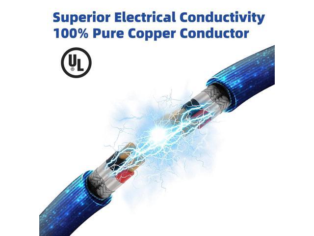 20 Gauge 100% Pure Copper 2 Conductor Flexible Shielded Wire 50FT, UL2464 20AWG 2 Core EMI/RFI Shielding Shielded Cable for Automotive, 3D...