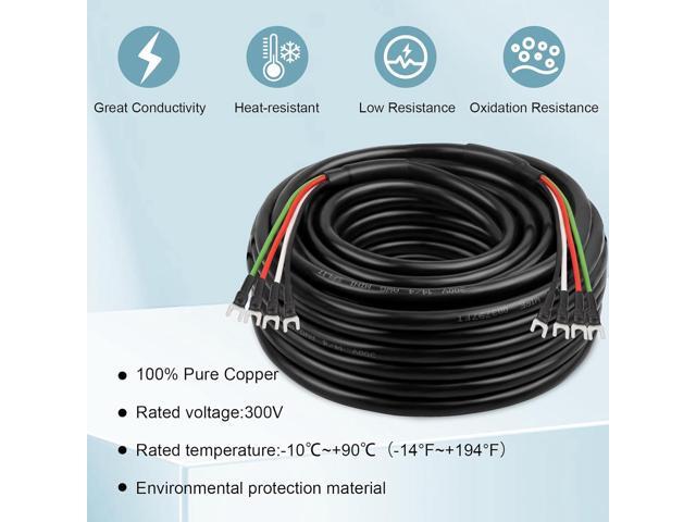 MOOKEERF 14/4 AWG Mini-Split Cable - 30FT 14 AWG 4 Conductor Control Cable 300V Stranded Oxygen-Free Pure Copper Wire for Mini Split Air...