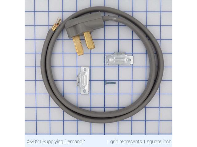 Supplying Demand 4 Foot Range Electrical Power Cord 3 Prong Wire 40 Amp 250 Volt