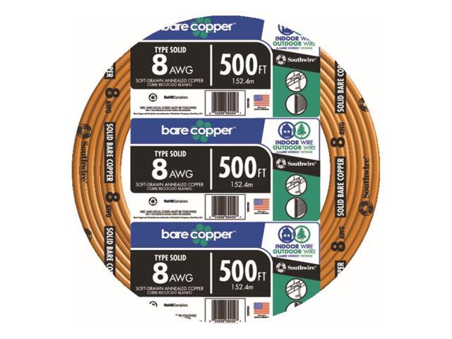 Southwire 15 ft. 8-Gauge Solid SD Bare Copper Grounding Wire