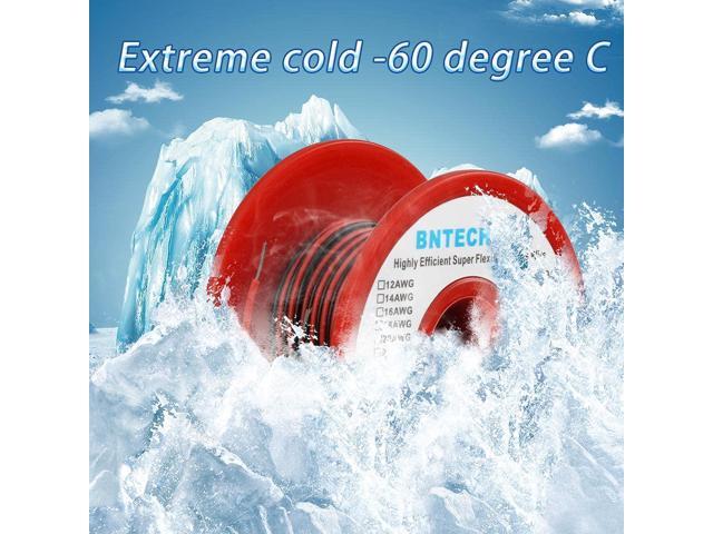 BNTECHGO 28 Gauge Silicone Wire Spool Red and Black Each 50ft 2 Separate Wires Flexible 28 AWG Stranded Tinned Copper Wire