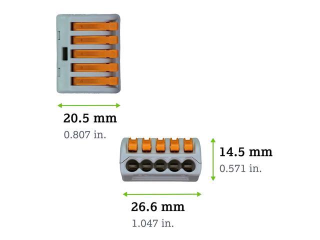 Wago 222-415 LEVER-NUTS 5 Conductor Compact Connectors 40 PK