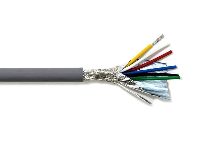 KWANGIL 6C 18AWG AMESB Shielded Cable Wire (UL2464) - Flexible Str TC, PVC Ins, OS+Drain+TC BRD, PVC JKT for CNC Machine, Stepper Motor, VFD...